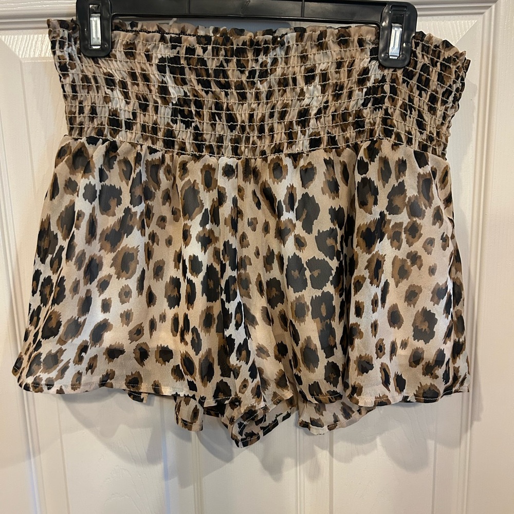 Large shorts leopard.  Never worn